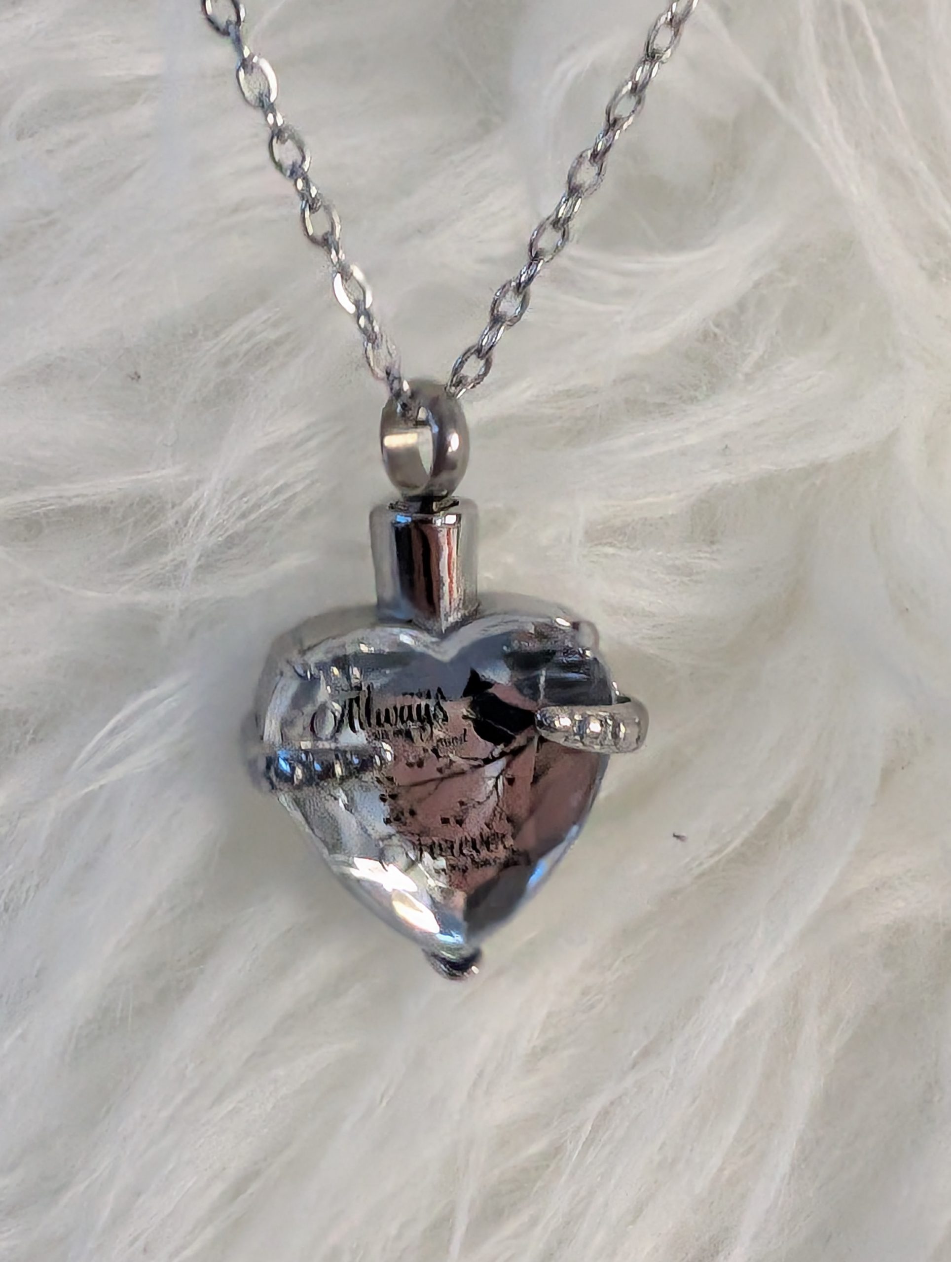 Always With Me Crystal Heart Urn Necklace - Image 2
