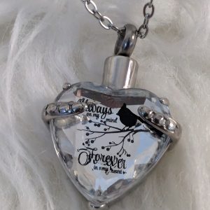 Always With Me Crystal Heart Urn Necklace
