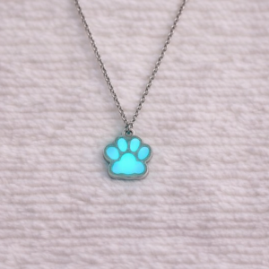 Light That Stays Paw Print Necklace