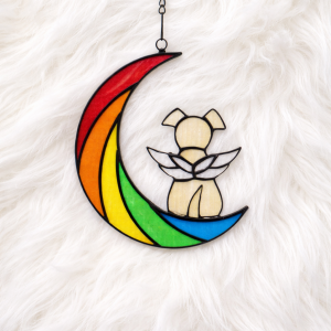 Carried in Color Moonlight Angel Suncatcher