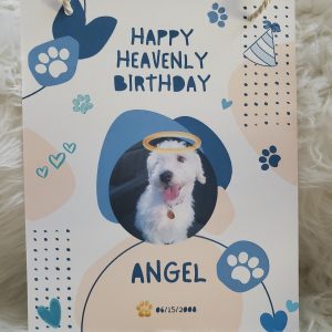 "Happy Heavenly Birthday" Custom Photo Hanging Memorial Print