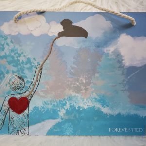 "Forever Tied" Custom Silhouette Hanging Memorial Print