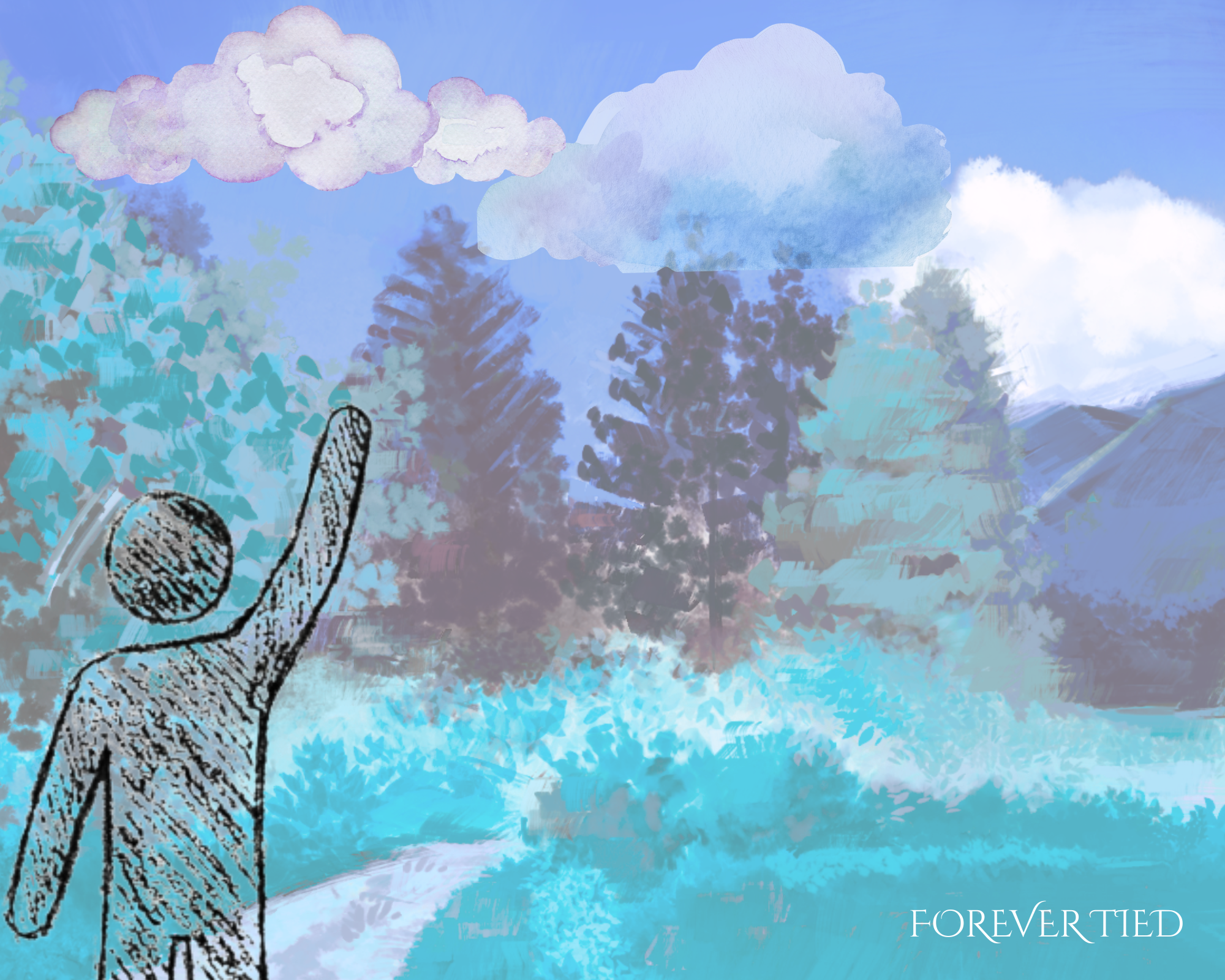 "Forever Tied" Custom Silhouette Hanging Memorial Print - Image 3