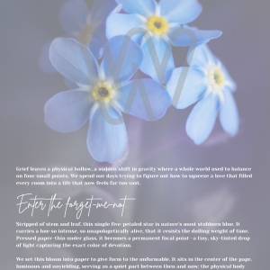 “Enter the Forget-Me-Not” Fine Art Memorial Print
