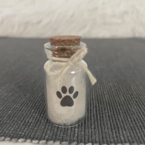 "Paw Print" Mini Pet Fur Keepsake Bottle