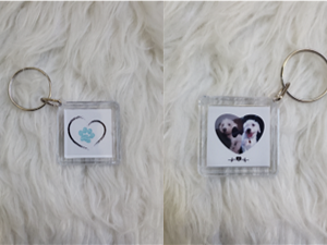 Two Hearts, One Rhythm — Double-Sided Acrylic Memorial Keychain