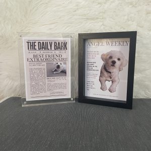 Custom Pet Novelty Photo Print & Frame (Newspaper or Magazine)
